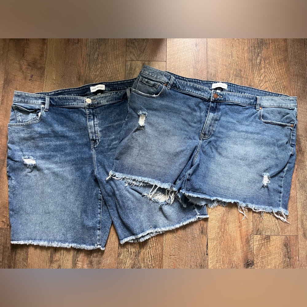 Lane Bryant bundle of denim jean shorts size 24